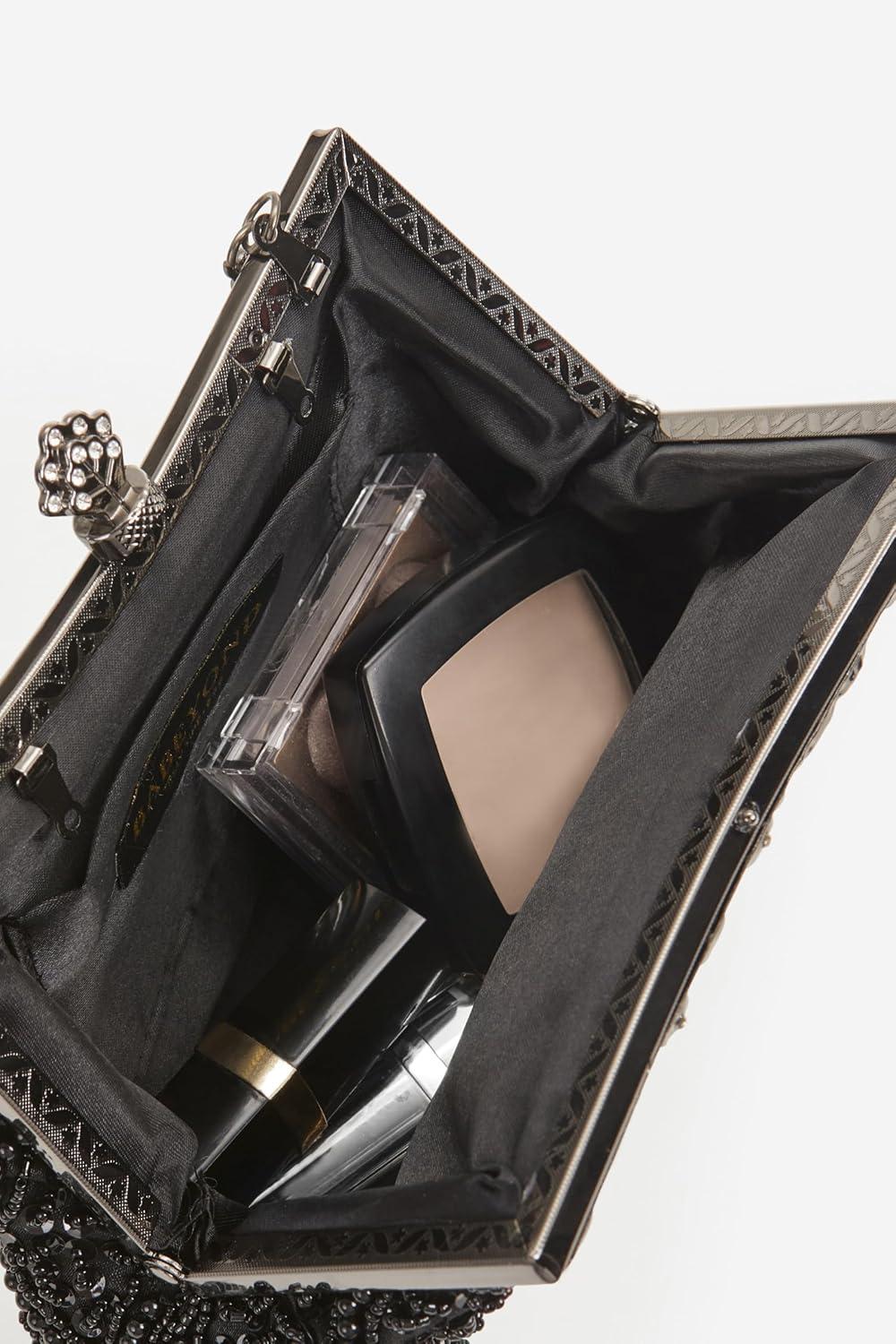 imageBABEYOND Evening Clutch Purses for Women  Vintage Evening Bag Accessories for Women Gatsby 1920s Beaded Sequin Pearl ClutchBlack