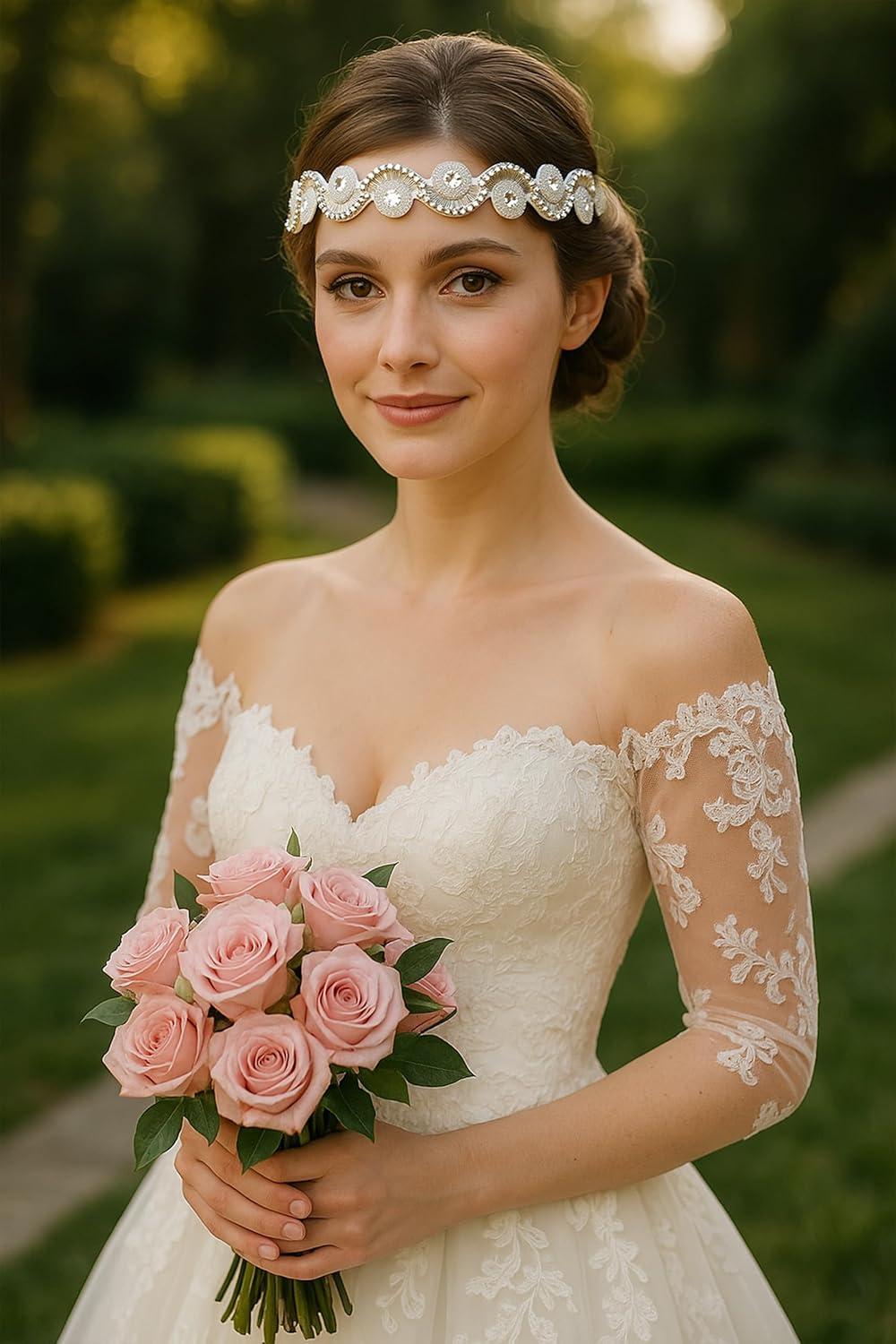 imageBABEYOND Flapper Headpiece for Women  Roaring 20s Headband 1920s Gatsby Headpiece Vintage Accessories for WomenSilver