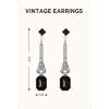 image1920s Flapper Earrings 20s Great Gatsby Earrings Vintage 20s Flapper Accessories Gatsby Costume AccessoriesBlack