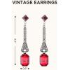 image1920s Flapper Earrings 20s Great Gatsby Earrings Vintage 20s Flapper Accessories Gatsby Costume AccessoriesWine Red