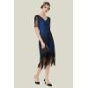 imageBABEYOND 1920s Art Deco Fringed Sequin Dress Roaring 20s Flapper Fancy DressBlue Black