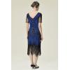 imageBABEYOND 1920s Art Deco Fringed Sequin Dress Roaring 20s Flapper Fancy DressBlue Black