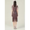 imageBABEYOND 1920s Art Deco Fringed Sequin Dress Roaring 20s Flapper Fancy DressBrown