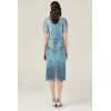 imageBABEYOND 1920s Art Deco Fringed Sequin Dress Roaring 20s Flapper Fancy DressLight Blue