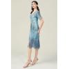 imageBABEYOND 1920s Art Deco Fringed Sequin Dress Roaring 20s Flapper Fancy DressLight Blue