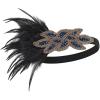 imageBABEYOND 1920s Flapper Accessories Great Gatsby Costume Accessories 20s Flapper Headband Pearl Necklace Gloves Plastic HolderBlack Blue