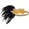 imageBABEYOND 1920s Flapper Accessories Great Gatsby Costume Accessories 20s Flapper Headband Pearl Necklace Gloves Plastic HolderBlack Gold