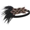 imageBABEYOND 1920s Flapper Accessories Great Gatsby Costume Accessories 20s Flapper Headband Pearl Necklace Gloves Plastic HolderGold Black