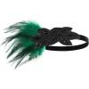 imageBABEYOND 1920s Flapper Accessories Great Gatsby Costume Accessories 20s Flapper Headband Pearl Necklace Gloves Plastic HolderGreen