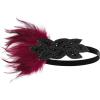 imageBABEYOND 1920s Flapper Accessories Great Gatsby Costume Accessories 20s Flapper Headband Pearl Necklace Gloves Plastic HolderWine Red