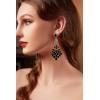 imageBABEYOND 1920s Flapper Art Deco Gatsby Earrings 20s Flapper Gatsby Accessories Vintage Wedding Dangle Pearl EarringsBlack