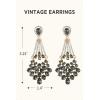 imageBABEYOND 1920s Flapper Art Deco Gatsby Earrings 20s Flapper Gatsby Accessories Vintage Wedding Dangle Pearl EarringsGray