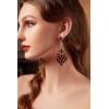 imageBABEYOND 1920s Flapper Art Deco Gatsby Earrings 20s Flapper Gatsby Accessories Vintage Wedding Dangle Pearl EarringsRed