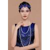 imageBABEYOND 1920s Flapper Headpiece Roaring 20s Headband Great Gatsby Headband Chain for Women Vintage Hair AccessoryBlue