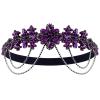 imageBABEYOND 1920s Flapper Headpiece Roaring 20s Headband Great Gatsby Headband Chain for Women Vintage Hair AccessoryPurple