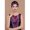 imageBABEYOND 1920s Flapper Headpiece Roaring 20s Headband Great Gatsby Headband Chain for Women Vintage Hair AccessoryPurple
