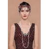 imageBABEYOND 1920s Flapper Headpiece Roaring 20s Headband Great Gatsby Headband Chain for Women Vintage Hair AccessoryRed