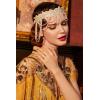 imageBABEYOND 1920s Flapper Headpiece Roaring 20s Headband Great Gatsby Headband Chain for Women Vintage Hair AccessoryWhite
