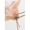imageBABEYOND 1920s Headpiece Flapper Headband Rhinestone Pearl Feather Hair Band Great Gatsby Headpiece Accessoreis for WomenChampagne