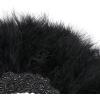 imageBABEYOND 1920s Marabou Feather Fan  Vintage Handheld Fan Bridal Feather Bouquet Bridesmaids Fan for Wedding YellowBlack