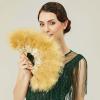 imageBABEYOND 1920s Marabou Feather Fan  Vintage Handheld Fan Bridal Feather Bouquet Bridesmaids Fan for Wedding YellowYellow