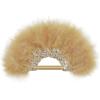 imageBABEYOND 1920s Marabou Feather Fan  Vintage Handheld Fan Bridal Feather Bouquet Bridesmaids Fan for Wedding YellowYellow