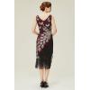 imageBABEYOND 1920s Vintage Peacock Sequined Dress Gatsby Fringed Flapper Dress Roaring 20s Party DressGold Winered