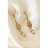 imageBABEYOND 1920s Vintage Wedding Pearl Dangle Drop Earrings Art Deco Gatsby Earringsgoldchampagne