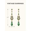 imageBABEYOND 1920s Vintage Wedding Pearl Dangle Drop Earrings Art Deco Gatsby Earringsgoldgreen