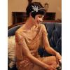 imageBABEYOND Art Deco 1920s Flapper Great Gatsby Inspired Leaf Medallion Pearl Headpiece Headband GoldSilver