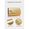 imageBABEYOND Clutch Purses for Women  Evening Bag Gold Flap Clutch with Chain for Formal Party Cocktail Prom Wedding HandbagsXgold