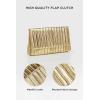 imageBABEYOND Clutch Purses for Women  Evening Bag Gold Pleated Flap Clutch for Formal Party Cocktail Prom Wedding HandbagsGold With Zipper