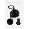 imageBABEYOND Clutch Purses for Women  Evening Bags Flower Satin Handbag Classy Wristlet Purse for Party Daily WeddingBlack