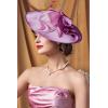 imageBABEYOND Derby Hats for Women  Fascinators Tea Party Hats Headband Wide Brim Fascinator Wedding Cocktail Flower FeathersLight Purple