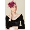 imageBABEYOND Fascinator Hat Veil Feather Fascinators Hair Clip Tea Party Pillbox Derby Hat Fascinator Bridal WeddingAncora Red