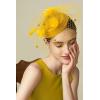 imageBABEYOND Fascinator Hat Veil Feather Fascinators Hair Clip Tea Party Pillbox Derby Hat Fascinator Bridal WeddingGolden