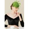 imageBABEYOND Fascinator Hat Veil Feather Fascinators Hair Clip Tea Party Pillbox Derby Hat Fascinator Bridal WeddingGreen