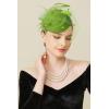 imageBABEYOND Fascinator Hat Veil Feather Fascinators Hair Clip Tea Party Pillbox Derby Hat Fascinator Bridal WeddingGreen