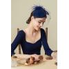 imageBABEYOND Fascinator Hat Veil Feather Fascinators Hair Clip Tea Party Pillbox Derby Hat Fascinator Bridal WeddingKnavy