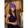 imageBABEYOND Fascinator Hat Veil Feather Fascinators Hair Clip Tea Party Pillbox Derby Hat Fascinator Bridal WeddingKpurple