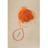 imageBABEYOND Fascinator Hat Veil Feather Fascinators Hair Clip Tea Party Pillbox Derby Hat Fascinator Bridal WeddingOrange