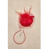 imageBABEYOND Fascinator Hat Veil Feather Fascinators Hair Clip Tea Party Pillbox Derby Hat Fascinator Bridal WeddingRed