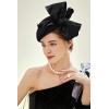 imageBABEYOND Fascinator Hat for Women Tea Party Derby Hat Mesh Cocktail Pillbox Hat Bridal Wedding HeadpieceBlack