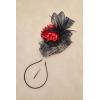 imageBABEYOND Fascinator Hats for Women  Tea Party Hats Kentucky Fascinators Derby Hat Wedding Cocktail Flower Feathers Hair ClipBblack With Red Flower