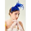 imageBABEYOND Fascinator Hats for Women Feather Headband Kentucky Headpiece Gatsby Derby Hat for Cocktail Wedding Tea PartyBlue