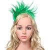 imageBABEYOND Fascinator Hats for Women Feather Headband Kentucky Headpiece Gatsby Derby Hat for Cocktail Wedding Tea PartyGreen