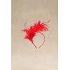imageBABEYOND Fascinator Hats for Women Feather Headband Kentucky Headpiece Gatsby Derby Hat for Cocktail Wedding Tea PartyRed