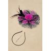 imageBABEYOND Fascinator Hats for Women Tea Party Hat Kentucky Fascinators Headband Derby Hats Wedding Flower Feathers Hair ClipBlack Rose