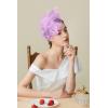 imageBABEYOND Fascinator Hats for Women Tea Party Hat Kentucky Fascinators Headband Derby Hats Wedding Flower Feathers Hair ClipLight Purple