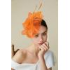 imageBABEYOND Fascinator Hats for Women Tea Party Hat Kentucky Fascinators Headband Derby Hats Wedding Flower Feathers Hair ClipOrange